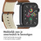imoshion Classic lederen bandje - Geschikt voor Apple Watch 1, 2, 3, 4, 5, 6, 7, 8, 9, 10 (42 mm), SE - 38/40/41 mm - Bruin - One Size