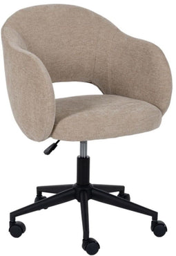 Design bureaustoel - Beige - Stof - Comfortabele zitpositie - volwassenen