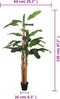 vidaXL - Kunstplant - bananenboom - 9 - bladeren - 120 - cm - groen