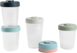 Béaba Clipportie Bewaarpotjes - Hermetisch & Stapelbaar - BPA-vrij - Set van 6 x 250 ml