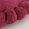 In The Mood Collection - Pom pon Sierkussen - H10 x Ø40 cm - Fuchsia