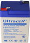 Ultracell UL 4.5-6 loodbatterij met Faston-contacten van 4,8 mm