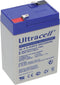 Ultracell UL VRLA Loodaccu 6V 4.5Ah - 4Ah - 3FM4.5 - UL4.5-6