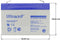Ultracell UL3.5-4 4 volt batterij 3500 mAh, geschikt voor Sonnenschein A504 / 3.5S, 4.8 mm contacten