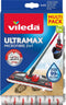 UltraMax Vileda Vervanging - Set van 2 - Geschikt voor alle platte mopsystemen van Vileda - Voor alle vloertypes