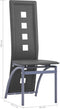 vidaXL - Eetkamerstoelen - 4 - st - kunstleer - grijs