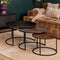 Salontafel set modern - Salontafel Kris - Salontafels aluminium 70 cm