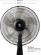 AirKing AKSF-40BK - Statiefventilator - Extra stille 5 snelheidsstanden met afstandsbediening en timerfunctie - Zwart