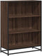vidaXL - Boekenkast - 80,5x35x107,5 - cm - bewerkt - hout - bruin - eikenkleur