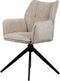 Draaistoelset - Stof - Vintage - Beige - Zithoogte 47cm x Zitbreedte 41cm (set van 2)