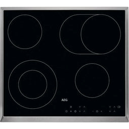 AEG HK634060XB - Inbouw Keramische Kookplaat - 4 HighLight-zones - RVS rand - 60 cm