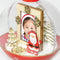 ZEP - Foto Kerstbal Rood Jenell voor foto formaat 3,5 x 4,5 cm - rond 10 cm - LS449