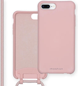 iMoshion Hoesje Geschikt voor iPhone 8 Plus / 7 Plus / 6 Plus / 6s Plus Hoesje Met Koord - iMoshion Color Backcover met afneembaar koord - Roze
