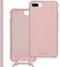 iMoshion Hoesje Geschikt voor iPhone 8 Plus / 7 Plus / 6 Plus / 6s Plus Hoesje Met Koord - iMoshion Color Backcover met afneembaar koord - Roze