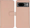 Selencia Google Pixel 8 - Echt Lederen Bookcase - 3 Pashouders - Dusty Pink