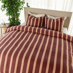 Kayori Dasshu - Dekbedovertrek Katoensatijn 260x200-220 + 2 slopen - Burgundy