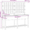 vidaXL - Tuinbak - met - Trellis - en - Plank - 161x43x152 - cm - Massief - Grenenhout