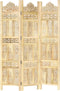 vidaXL - Kamerscherm - 3 - panelen - handgesneden - 120x165 - cm - massief - mangohout
