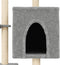 vidaXL - Kattenmeubel - met - sisal - krabpalen - 117 - cm - lichtgrijs