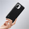 Xiaomi Mi 11 - Rugged Back Cover - Kunstleer Carbon Design - Zwart