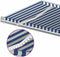 vidaXL - Luifel - handmatig - uittrekbaar - met - LED - 6x3 - m - blauw - en - wit