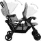 vidaXL - Tweelingkinderwagen - tandem - staal - marineblauw