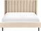 VILLETTE - Tweepersoonsbed - Beige - 160 x 200 cm - Fluweel