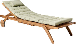 Ligstoel met kussen CESANA PREMIUM Acaciahout Lichtgroen