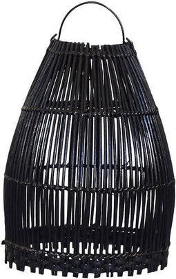 Uma Cantik - Lampenkap Ayana - Rotan - Zwart - 18 cm
