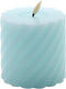 swirl led kaars rustic blauw 10x10cm