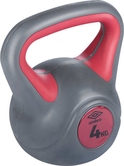 Umbro Kettlebell 4kg - Gewichten - Krachttraining - Grijs/ Rood