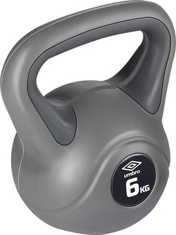 Umbro Kettlebell 6kg - Instapgewicht Vrouw - Kunststof - Beginner - Grijs