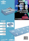 Umbro Opvouwbare Yogamat - 174 x 62 CM - Anti-Slip - 0.5 CM Dik - 13 Oefeningen in Print - Blauw