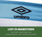 Umbro Pop Up Voetbaldoel - Voetbalgoal 110 x 78 x 78 cm - Voetbal Goal Opvouwbaar met Reistas - Makkelijk Opbergen en Meenemen - Voetbal Training Doel voor Kinderen - Kunststof - Blauw/ Zwart