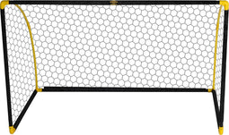Umbro Voetbaldoel - Voetbal Goal 180 x 91 x 120 cm - Voetbalgoal Groot - Buitenspeelgoed voor Kinderen en Volwassenen - Opvouwbaar en Snelle Montage - Voetbal Training Doel - Zwart/ Geel