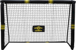 Umbro Voetbaldoel - Voetbal Goal 300 x 200 x 120 cm - Voetbalgoal Groot - Buitenspeelgoed voor Kinderen en Volwassenen - Snelle Montage - Voetbal Training Doel - Metaal - Zwart/ Geel