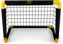 Umbro Voetbaldoel - Voetbalgoal 50 x 44 x 44 cm - Voetbal Goal Opvouwbaar - Makkelijk op te Bergen - Voetbal Training Doel voor Kinderen en Volwassenen - Kunststof - Zwart/ Geel