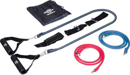 Umbro Weerstandsbandenset - Complete Set - 3 Niveaus - met Handvatten en Deuranker - 120 cm