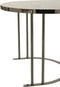 J-Line salontafel - metaal - zilver/bruin - set van 3