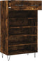 vidaXL - Schoenenkast - 60x35x105 - cm - bewerkt - hout - gerookt - eikenkleurig