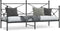 vidaXL - Slaapbank - zonder - matras - 90x190 - cm - staal - zwart