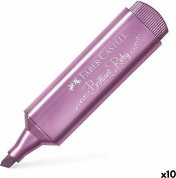 Fluoriscerende Markeerstift Faber-Castell Textliner 46 metaal Robijn (10 Stuks)