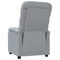 Fauteuil verstelbaar stof lichtgrijs