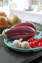 CABANAZ - bord, keramiek, FONDUE PLATE, blauw