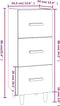 vidaXL - Dressoir - 34,5x34x90 - cm - bewerkt - hout - hoogglans - wit