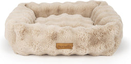 Scruffs Alpine Box Bed - Hondenmand - Luxe imitatiekonijnenbont - Champagne - Large 75 x 60 cm