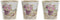 Pottenset DKD Home Decor Beige Roze PVC (38 x 12 x 14 cm) (3 Onderdelen)