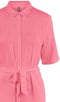 PIECES PCSTINA - Midi Shirt Jurk - Katoen 100% - Roze - Maat L