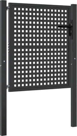 vidaXL - Poort - 105x150 - cm - staal - antracietkleurig