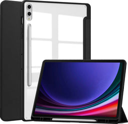imoshion Tablet Hoes Geschikt voor Samsung Galaxy Tab S10 Plus / Tab S9 FE Plus / Tab S9 Plus - imoshion Trifold Hardcase Bookcase - Zwart /Zwart